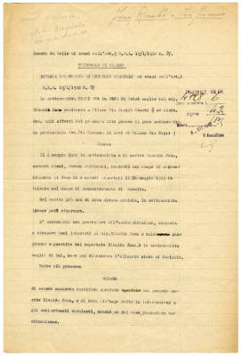 Istanza di nomina di curatore speciale per la nomina dell'erede di Rinaldo Jona, 8 ottobre 1946